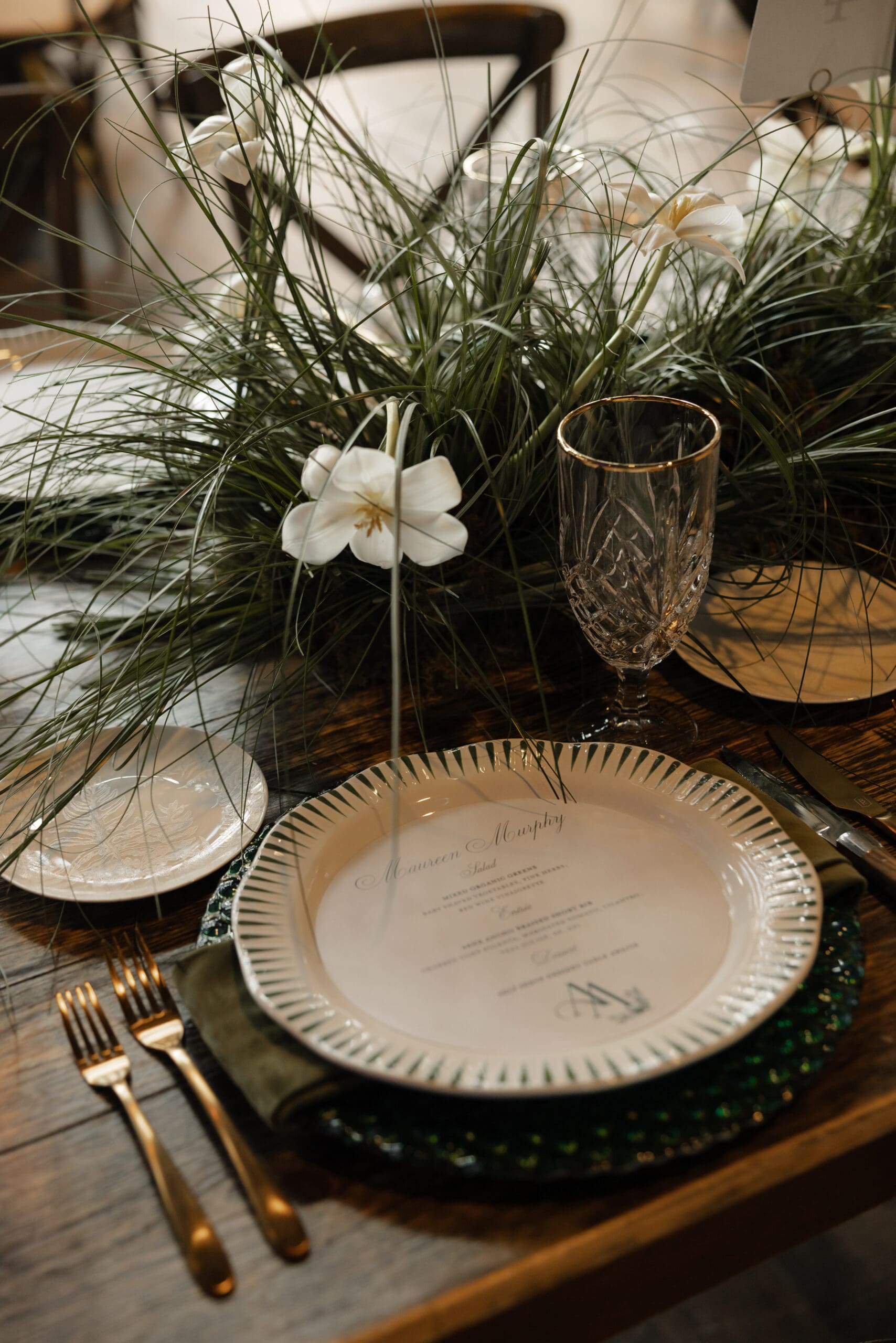 Floral forward wedding design at luxury Big Sky Montana destination wedding